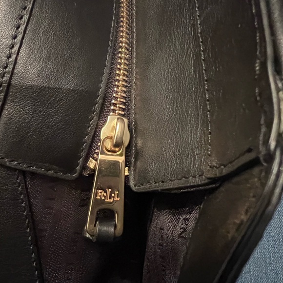 Ralph Lauren Carrington Bethany Medium Leopard Leather Satchel Purse - Picture 12 of 12